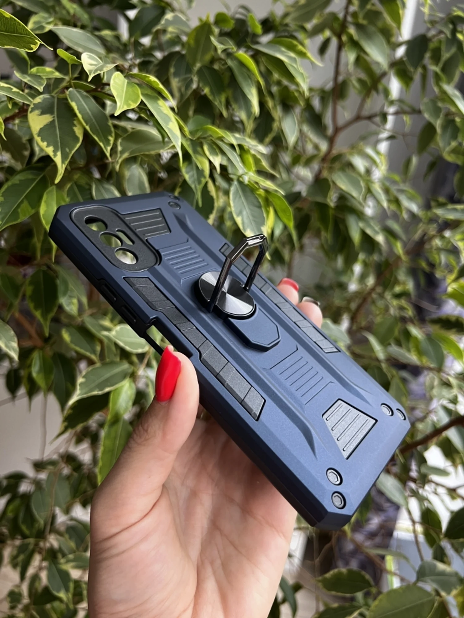 Темно-синий чехол противоударный military для Tecno Spark 8P / Техно Спарк 8Р