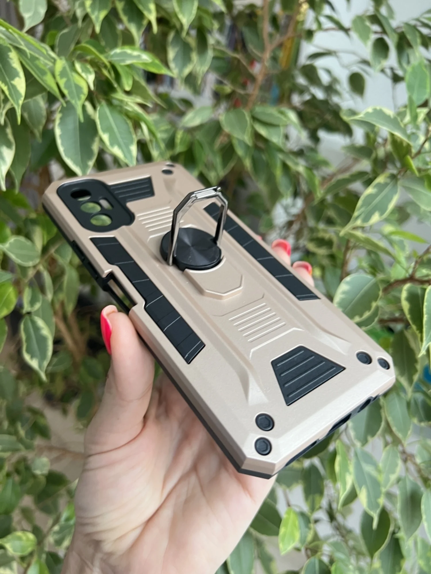 Золотой чехол противоударный military для Tecno Spark 8P / Техно Спарк 8Р