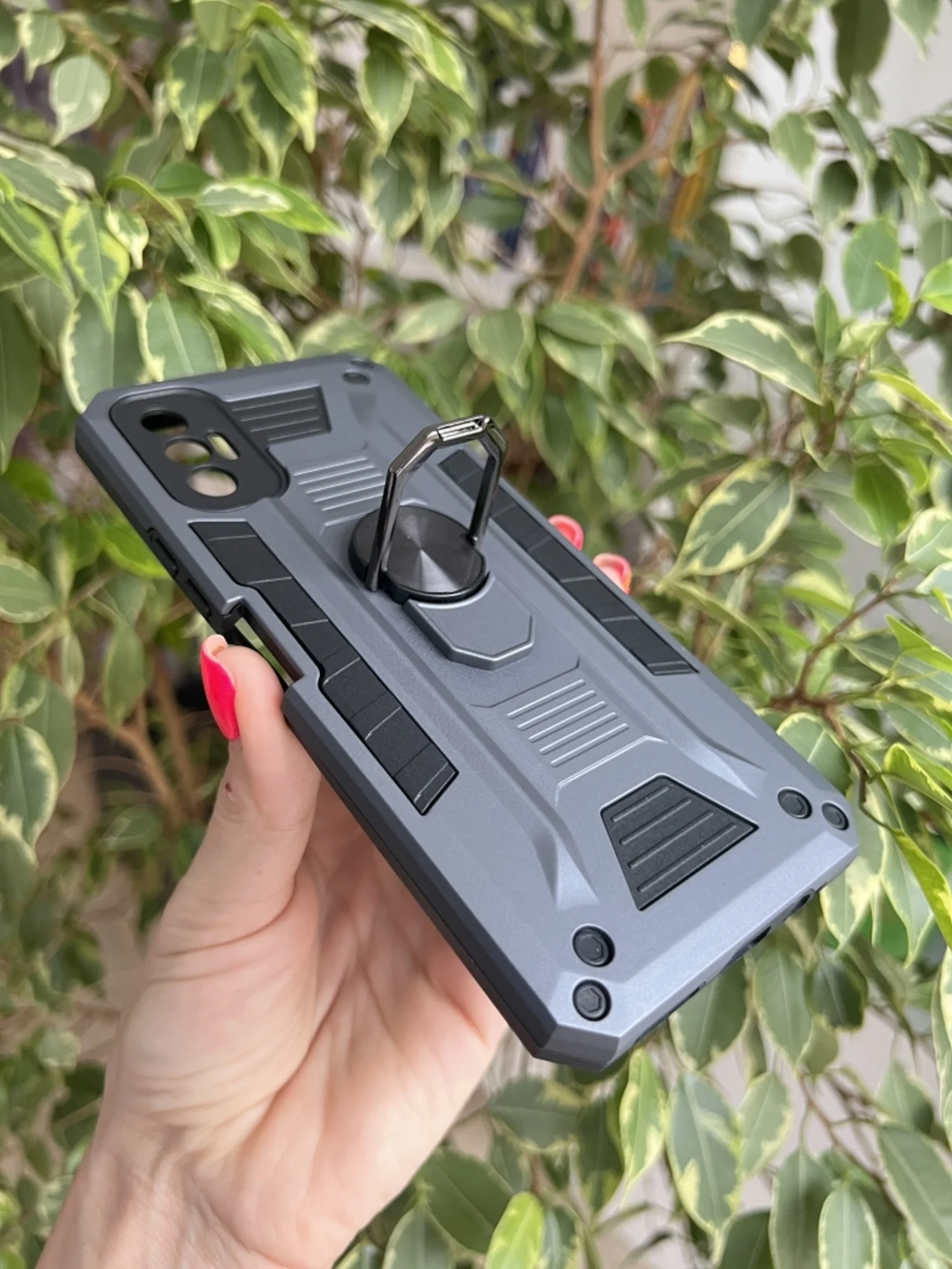 Серый чехол противоударный military для Tecno Spark 8P / Техно Спарк 8Р