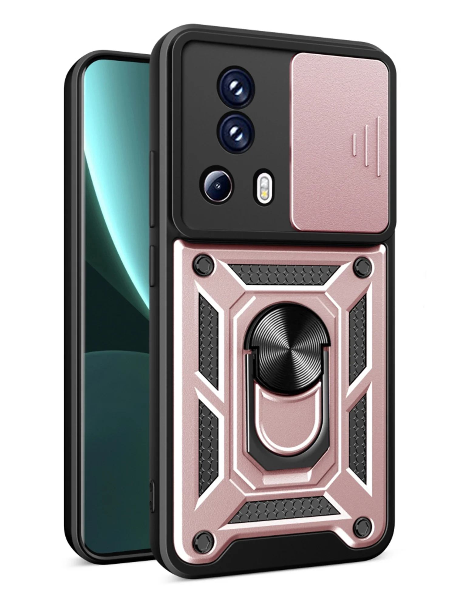 Розовый чехол противоударный armors для Xiaomi 13 Lite / Сяоми 13 Лайт с защитой камеры