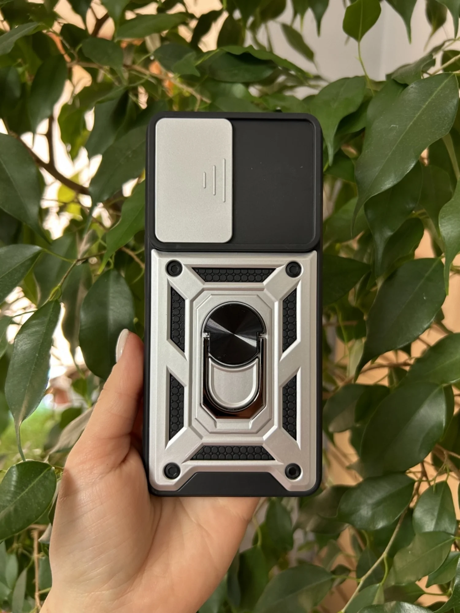 Серебряный чехол противоударный armors для Xiaomi 13 Lite / Сяоми 13 Лайт с защитой камеры