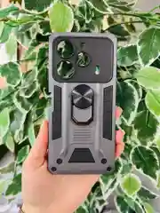 Серый чехол противоударный military для Tecno Pova 6 и Tecno Pova 6 Pro