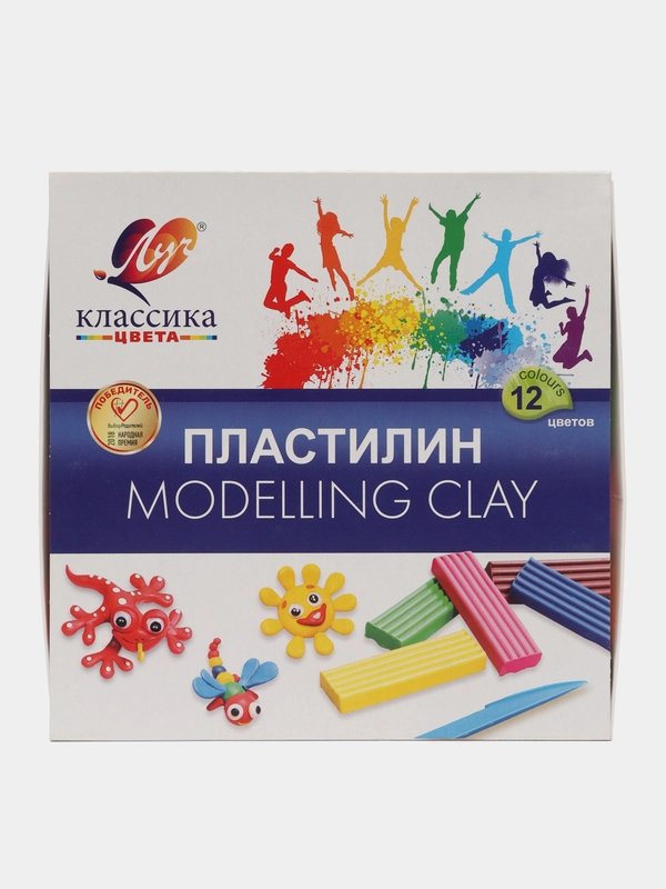Пластилин 12 цветов 240 г со стеком ЛУЧ КЛАССИКА