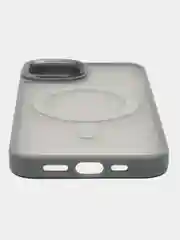 Серый меланж чехол с MagSafe для iPhone 15, 14, 13, 12, 11, XS, XR, Plus, Pro, Max, mini, прозрачный силикон