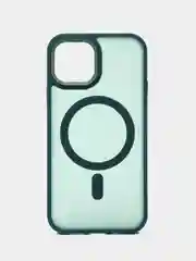Зеленый чехол с MagSafe для iPhone 15, 14, 13, 12, 11, XS, XR, Plus, Pro, Max, mini, прозрачный силикон