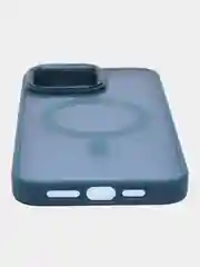 Синий чехол с MagSafe для iPhone 15, 14, 13, 12, 11, XS, XR, Plus, Pro, Max, mini, прозрачный силикон