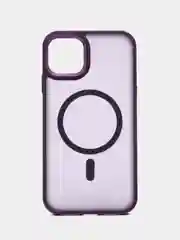 Аметистовый чехол с MagSafe для iPhone 15, 14, 13, 12, 11, XS, XR, Plus, Pro, Max, mini, прозрачный силикон