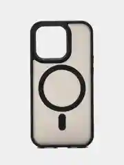 Черный чехол с MagSafe для iPhone 15, 14, 13, 12, 11, XS, XR, Plus, Pro, Max, mini, прозрачный силикон