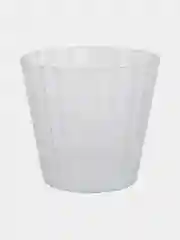 Прозрачный кашпо для цветов InGreen коллекция Sand Cristallo, пластиковое, 2л, 160мм, 160х160х146