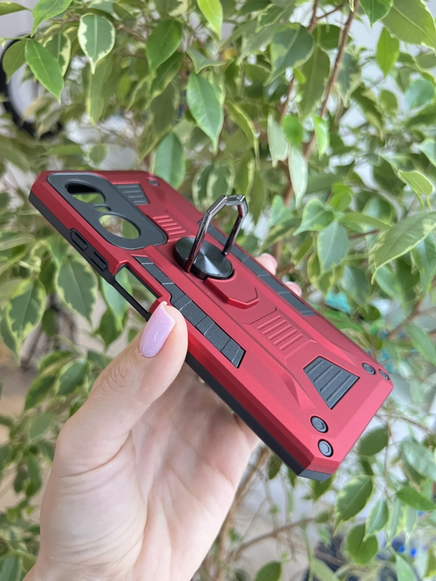 Красный чехол противоударный military для Tecno Pop 6 Pro / Техно Поп 6 Про