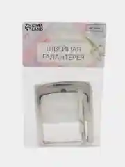 Пряжка для ремня, 6 х 5 см, 40 мм, цвет серебряный