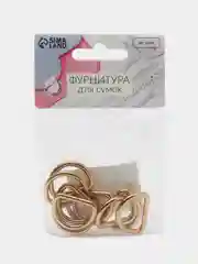 Полукольца для сумок, d = 20 мм, толщина - 3 мм, 10 шт, цвет золотой