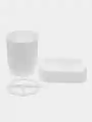 Белый набор для ванной комнаты "Призма" IDEA