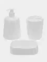 Белый набор для ванной комнаты "Призма" IDEA
