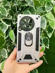 Серебряный чехол противоударный military для Tecno Camon 30 / Техно Камон 30