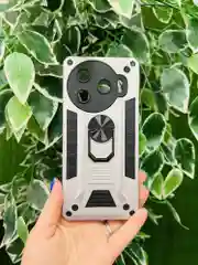 Серебряный чехол противоударный military для Tecno Camon 30 Pro 5G / Техно Камон 30 Про 5G