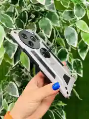 Серебряный чехол противоударный military для Tecno Camon 30 Pro 5G / Техно Камон 30 Про 5G