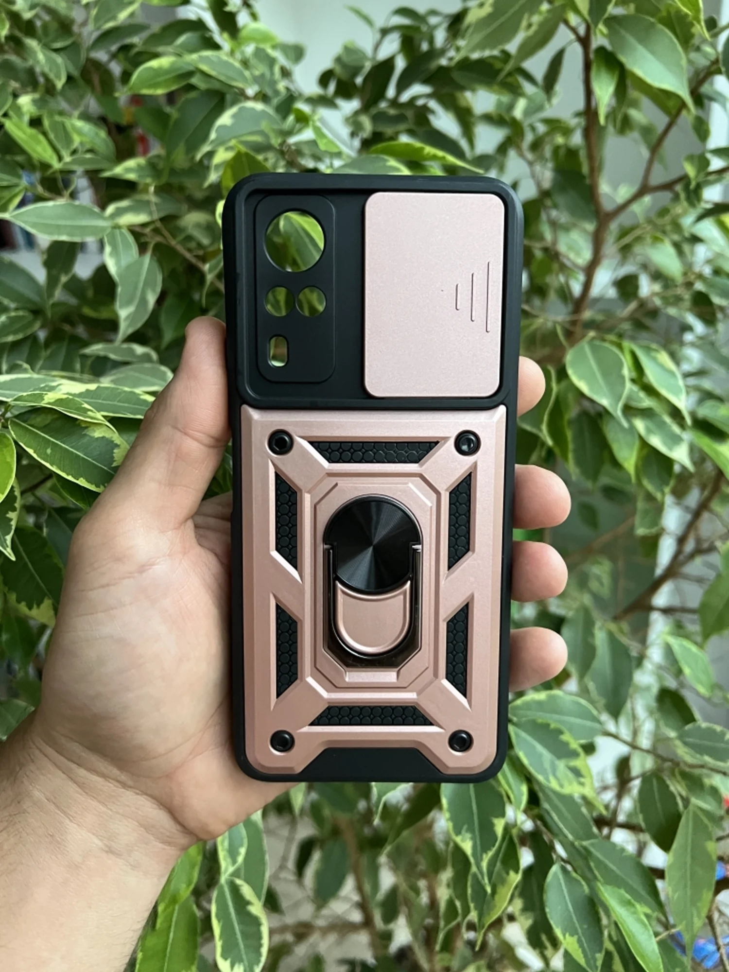 Розовый чехол противоударный armors для Vivo Y31 и Y53S / Виво У31 и У53S с защитой камеры