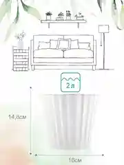 Белый горшок для цветов с дренажной вставкой InGreen коллекция Sand, пластиковый, 2л