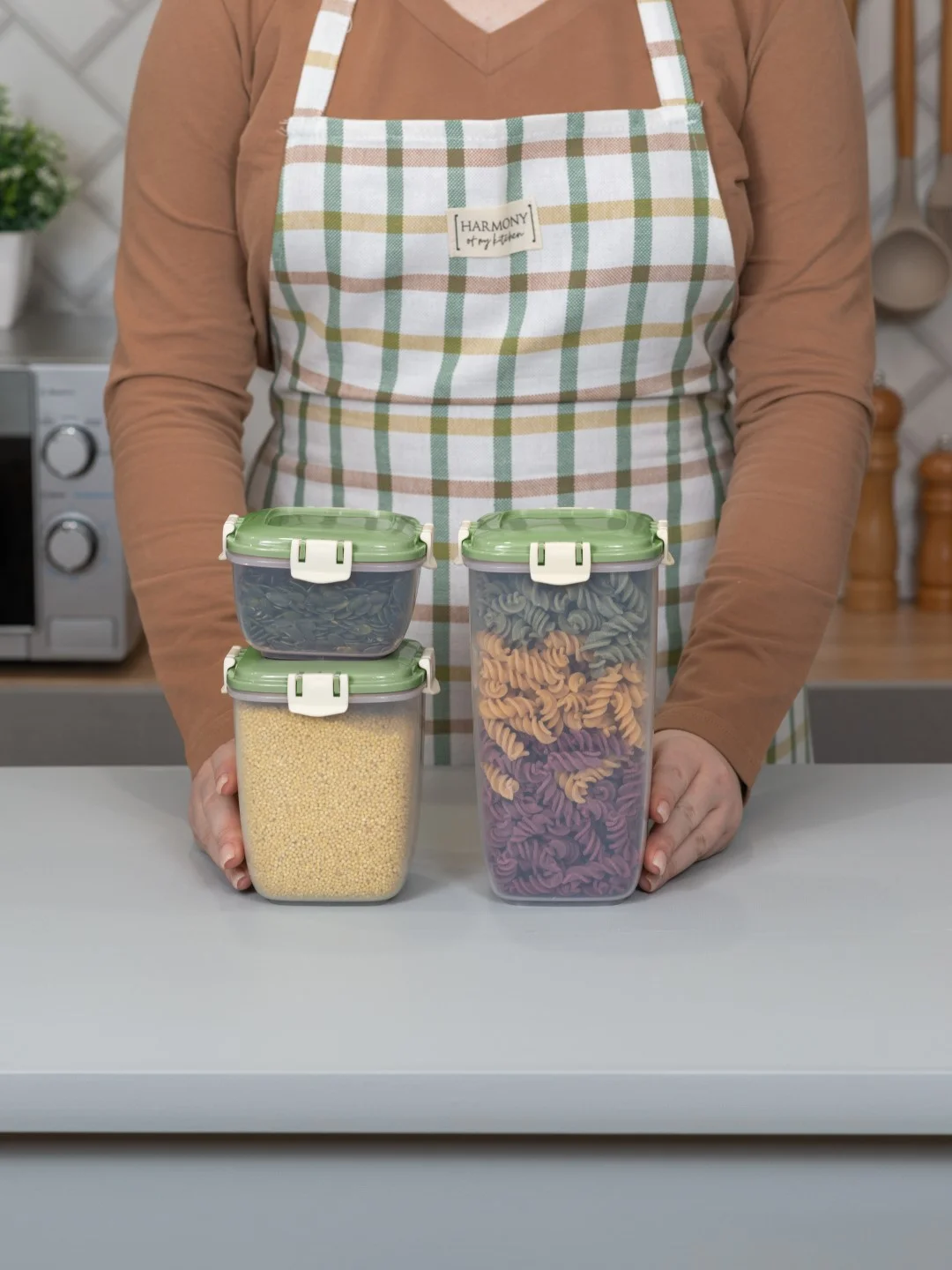 Лайм контейнер для продуктов Sugar&Spice коллекция Вarberry, с защелками, герметичный