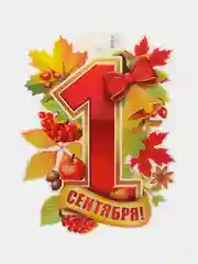 Оранжевый набор из 17 предметов "Здравствуй школа"/ Плакат С днем учителя 57*37 см