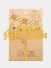 Топпер "С днем рождения", со звездами, золотой, Дарим Красиво