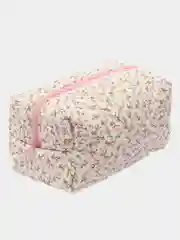 Розовый косметичка тканевая женская, косметичка хлопковая с цветочным принтом, несессер