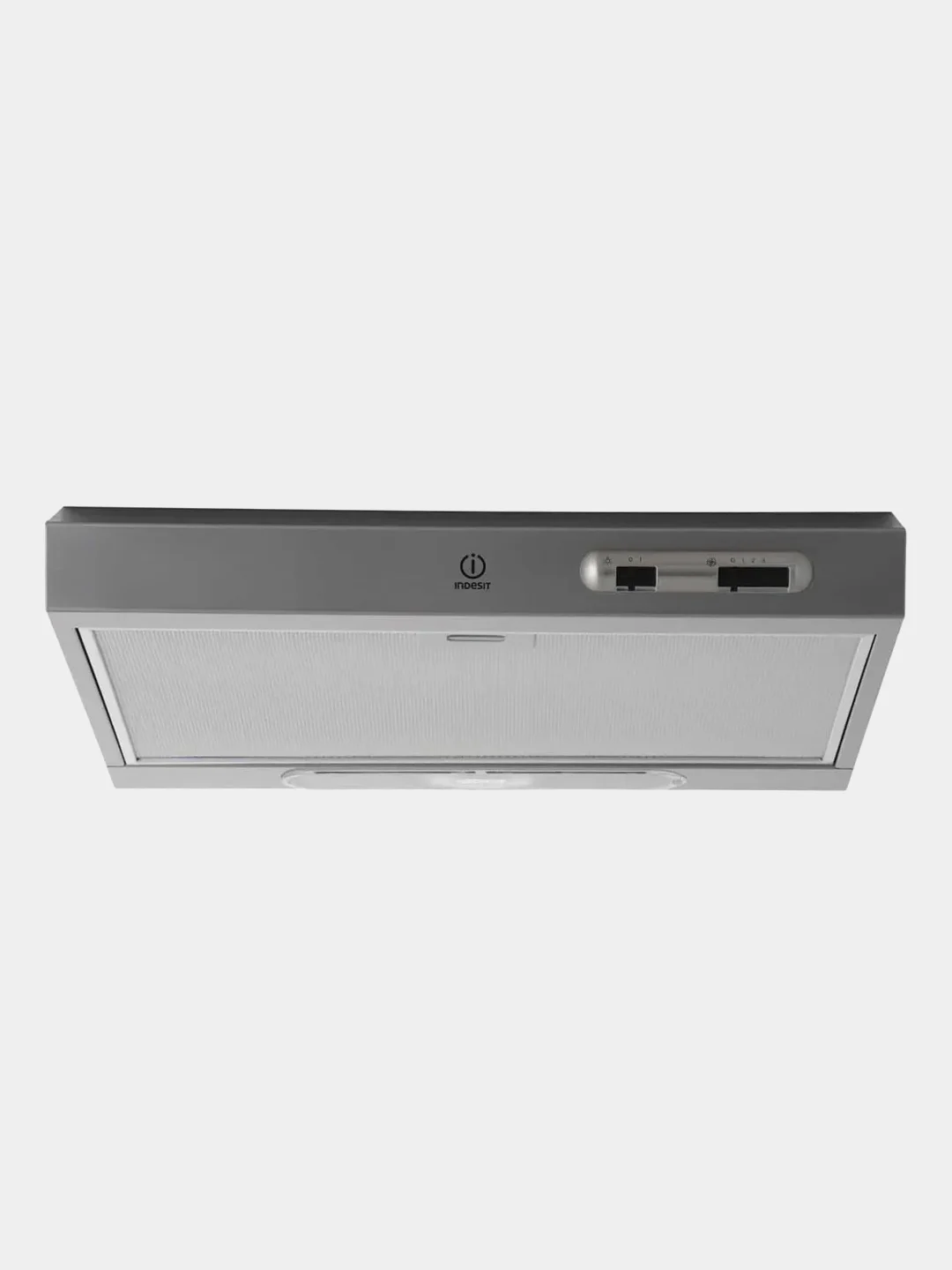 Серый вытяжка кухонная 60 см козырьковая Indesit ISLK 66 LS X, нержавеющая сталь