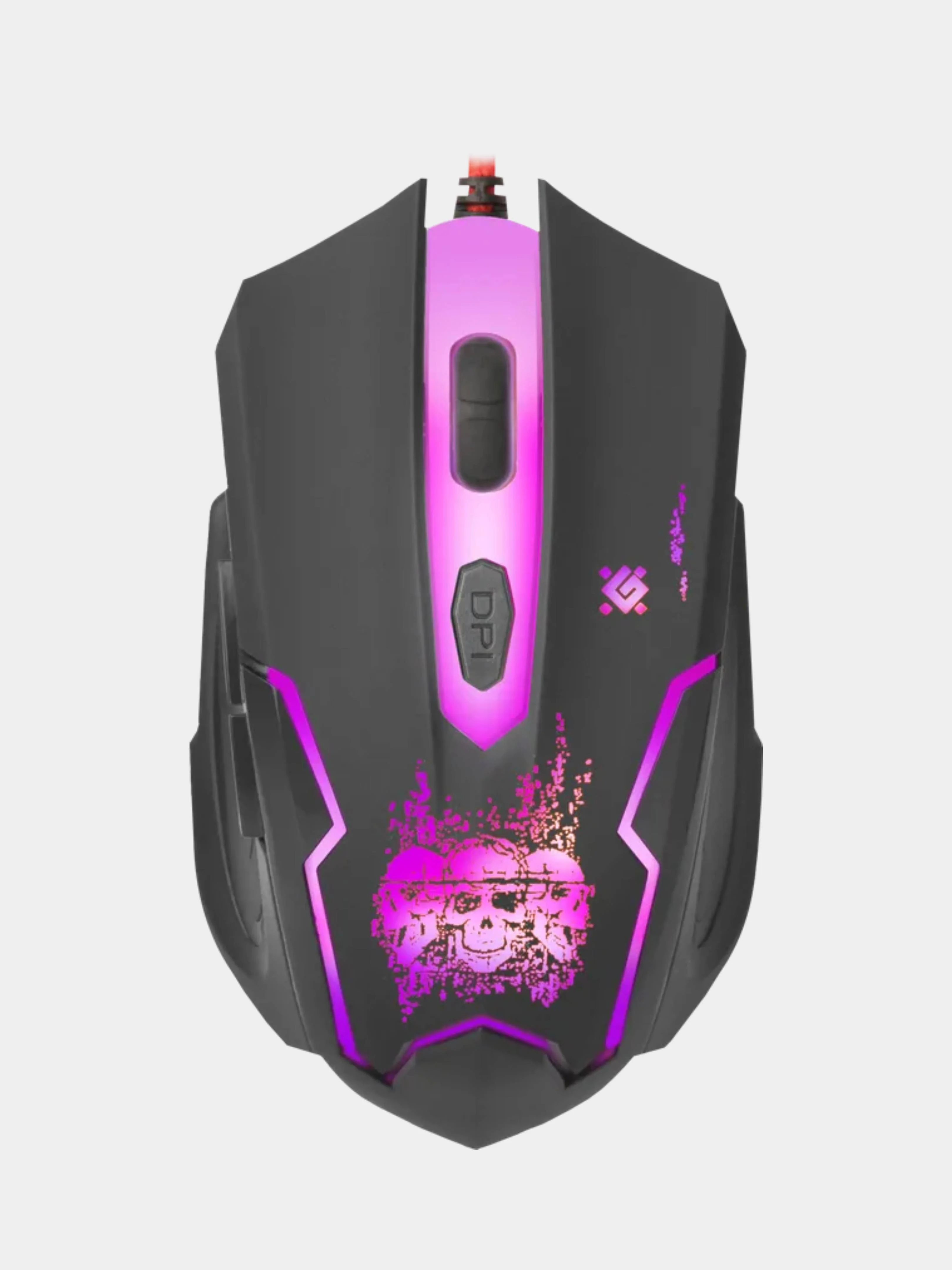 Мышь проводная Defender SKULL GM-180L черный + коврик