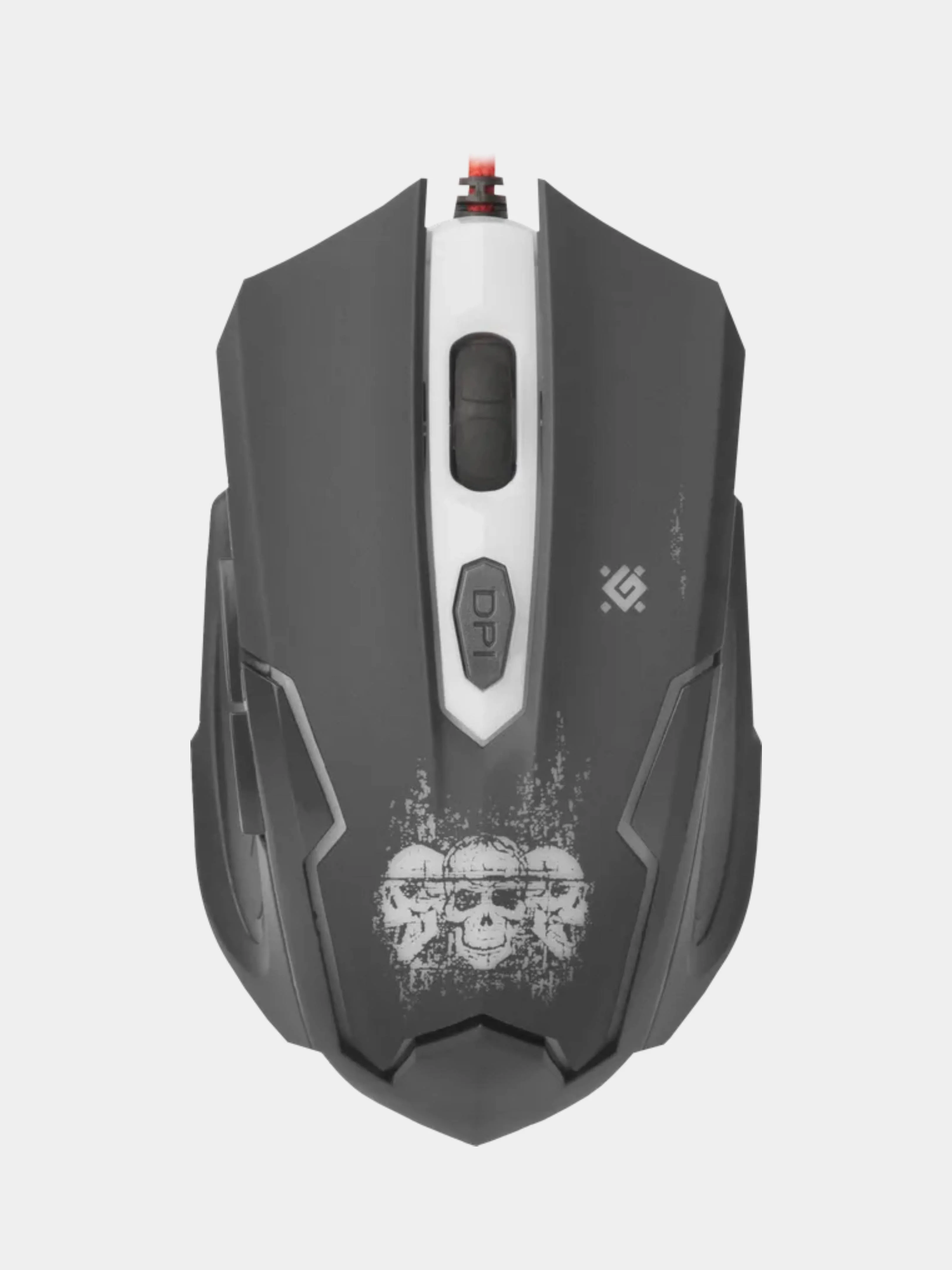 Мышь проводная Defender SKULL GM-180L черный + коврик