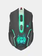 Мышь проводная Defender SKULL GM-180L черный + коврик