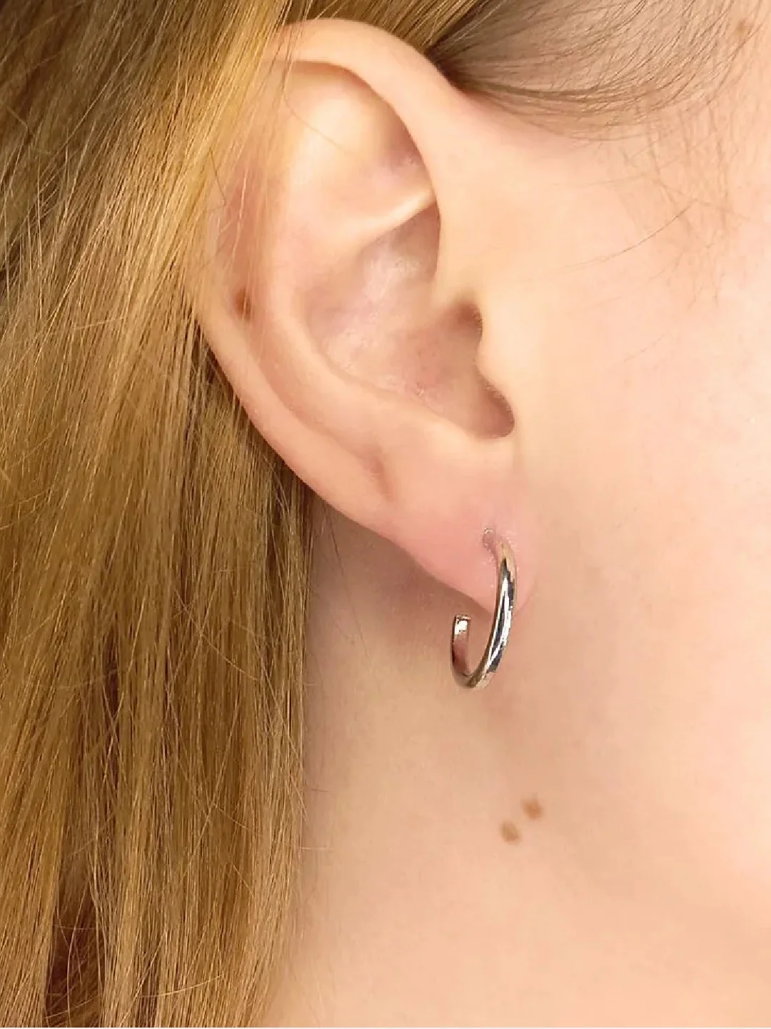Серебряный серьги металлические
