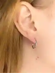 Серебряный серьги металлические