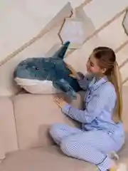 Акула из икеи игрушка мягкая 80, 100 см