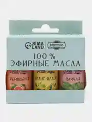 Набор эфирных масел 3 шт "Грейпфрут, Иланг-иланг, Пачули" по 15 мл (10339974)