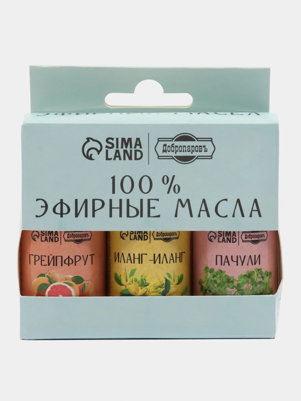Набор эфирных масел 3 шт "Грейпфрут, Иланг-иланг, Пачули" по 15 мл (10339974)