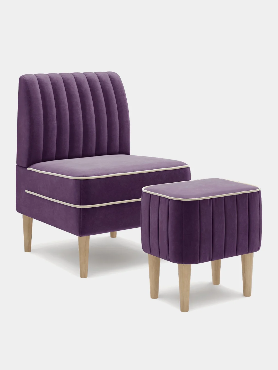 Фиолетовый кресло MONOFIX, АММА велюр
