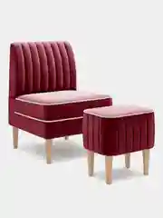 Вишнёвый кресло MONOFIX, АММА велюр
