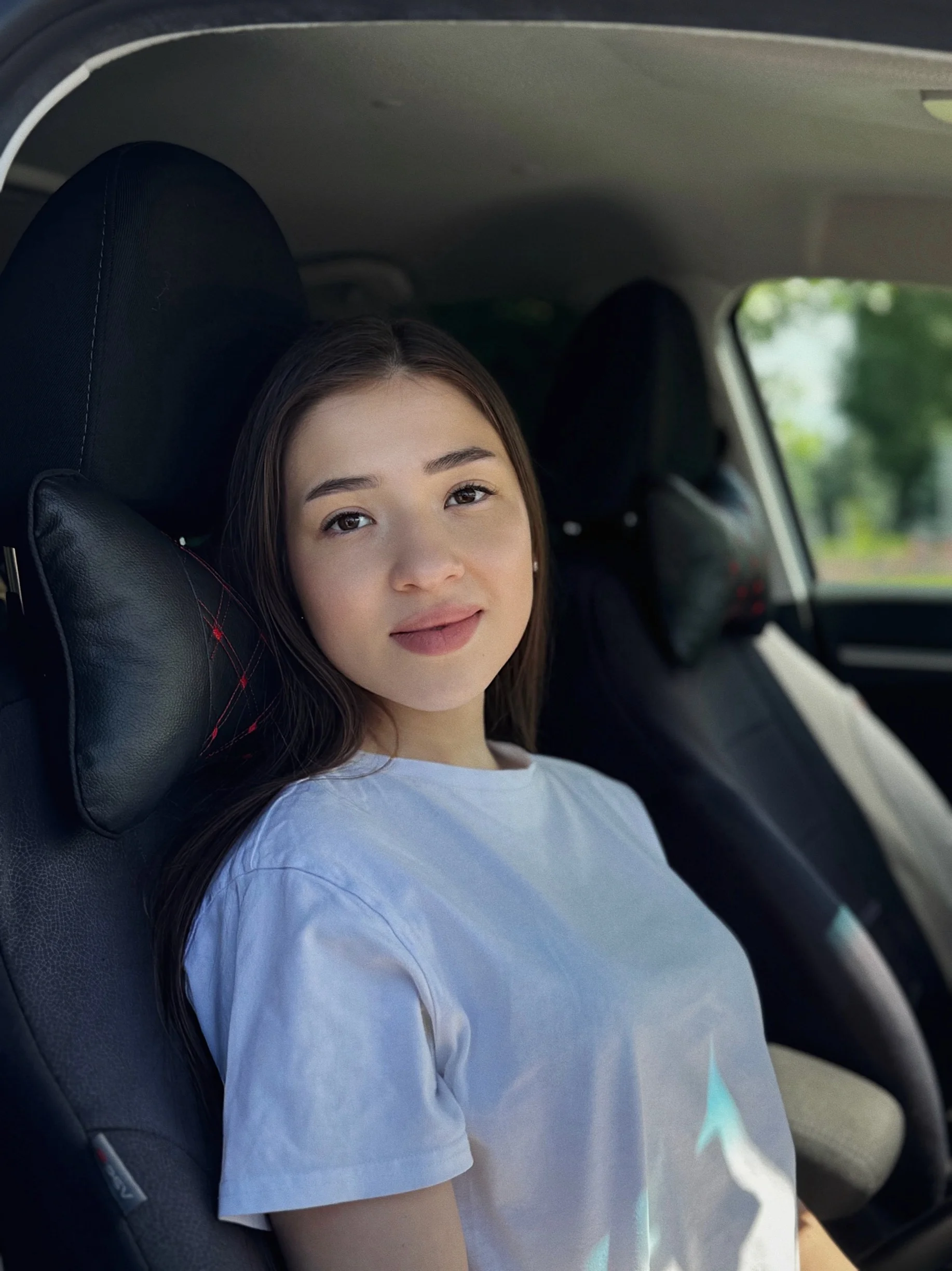 Черный подушка на подголовник автомобиля