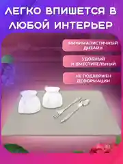 Серый нано коврик для сушки посуды, для кухни, быстросохнущий, непромокаемый, впитывающий