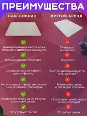 Серый нано коврик для сушки посуды, для кухни, быстросохнущий, непромокаемый, впитывающий