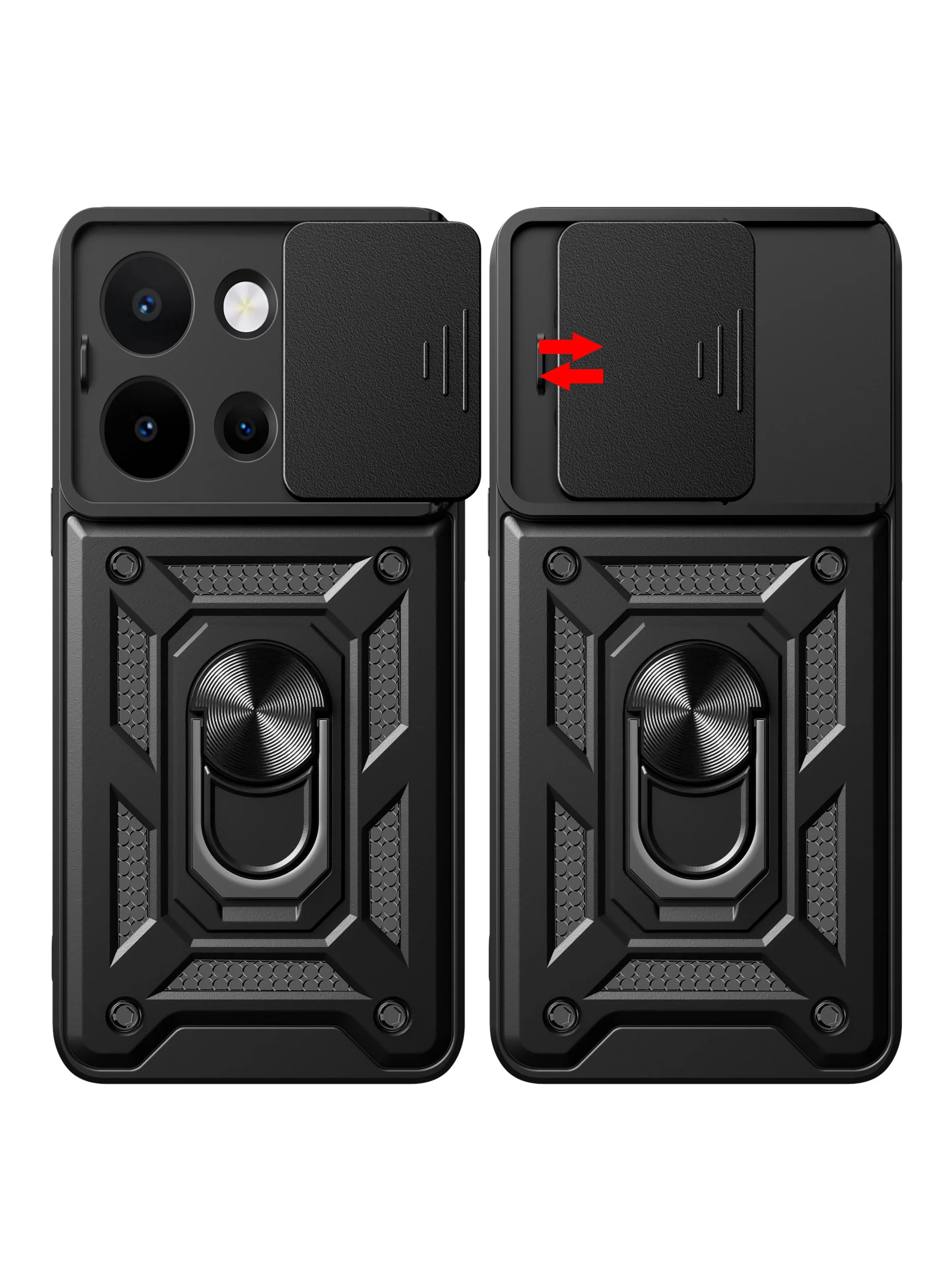 Черный чехол противоударный armors для Vivo Y36 4G / Виво У36 4G с защитой камеры