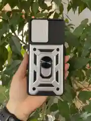 Серебряный чехол противоударный armors для Vivo Y36 4G / Виво У36 4G с защитой камеры