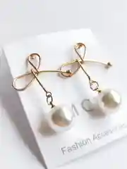 Серьги Петля с жемчугом