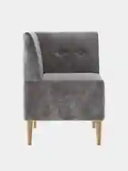 Серый угол MONOFIX, ЧЕТТ, велюр