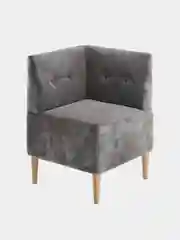 Серый угол MONOFIX, ЧЕТТ, велюр