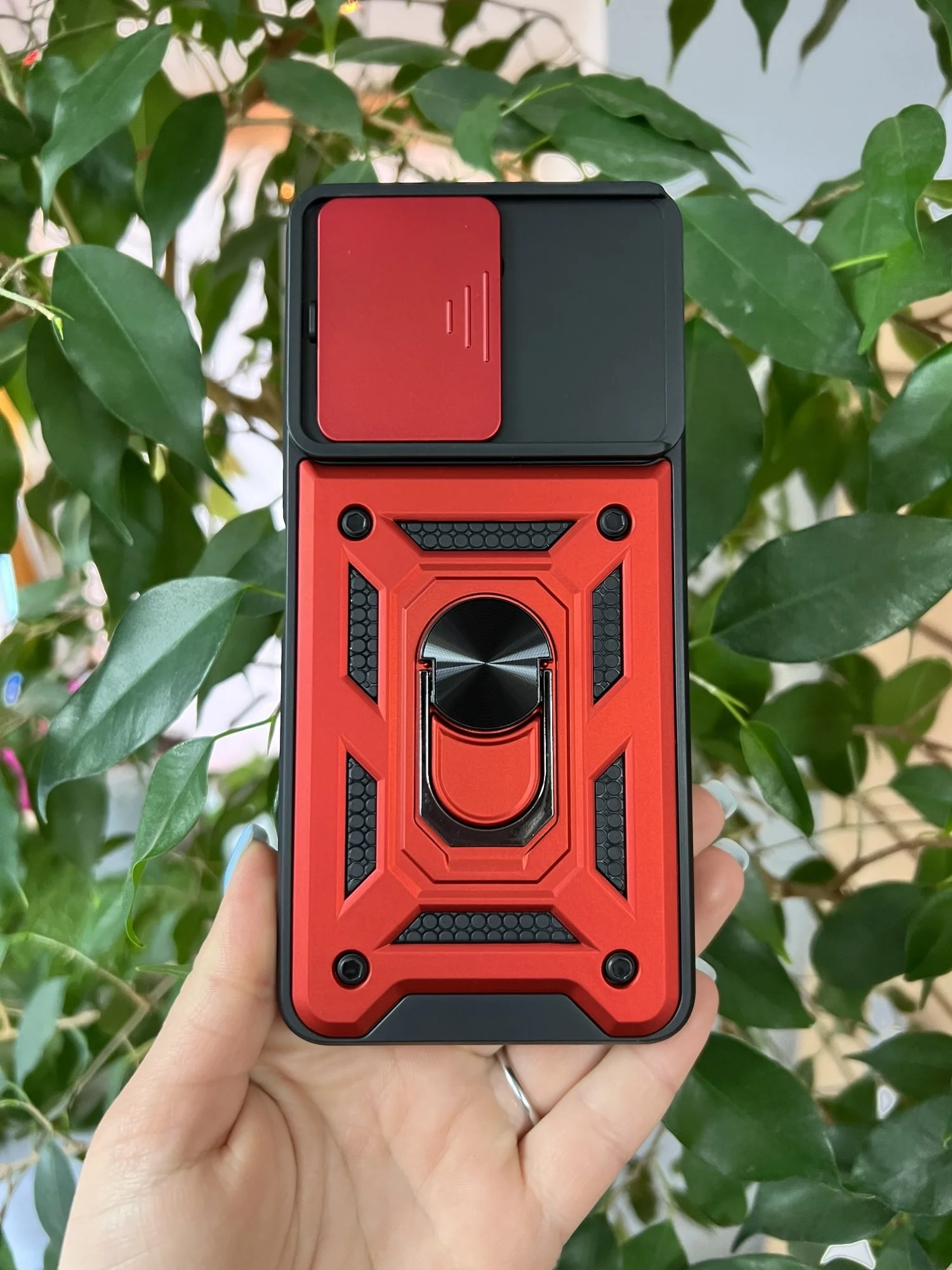 Красный чехол противоударный armors для Vivo Y27S / Виво У27S с защитой камеры