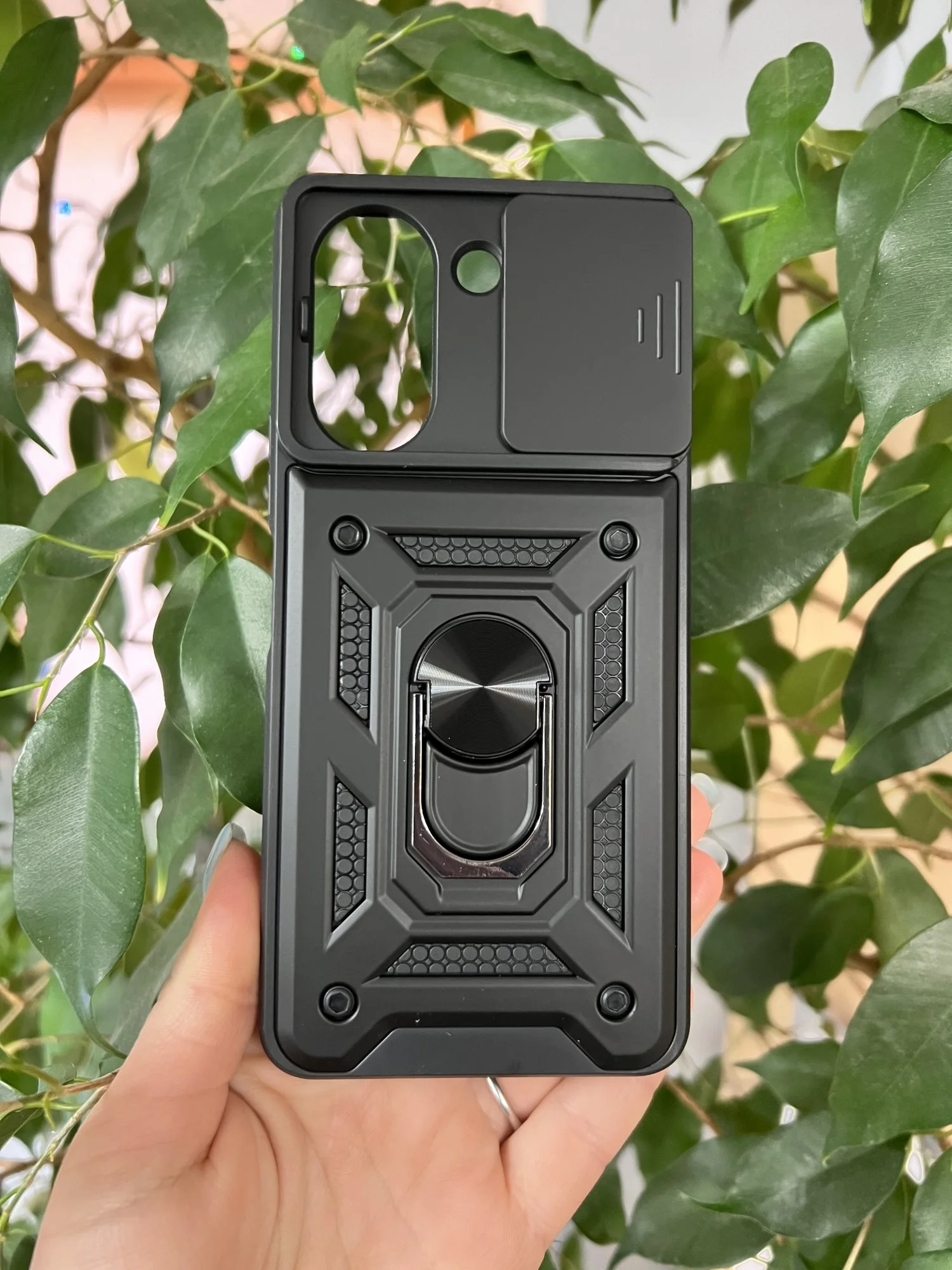 Черный чехол противоударный armors для Vivo Y27S / Виво У27S с защитой камеры