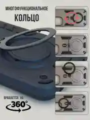 Темно-синий чехол для Xiaomi Redmi 13C 4G / Poco C65 5G, противоударный