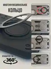 Черный чехол для Xiaomi Redmi 13C 4G / Poco C65 5G, противоударный